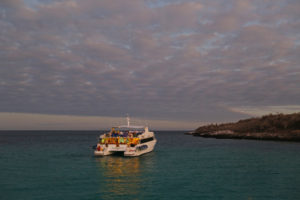 Liegeplatz in der Bucht von Fondeadera, Galapagos-Insel Santa Fe